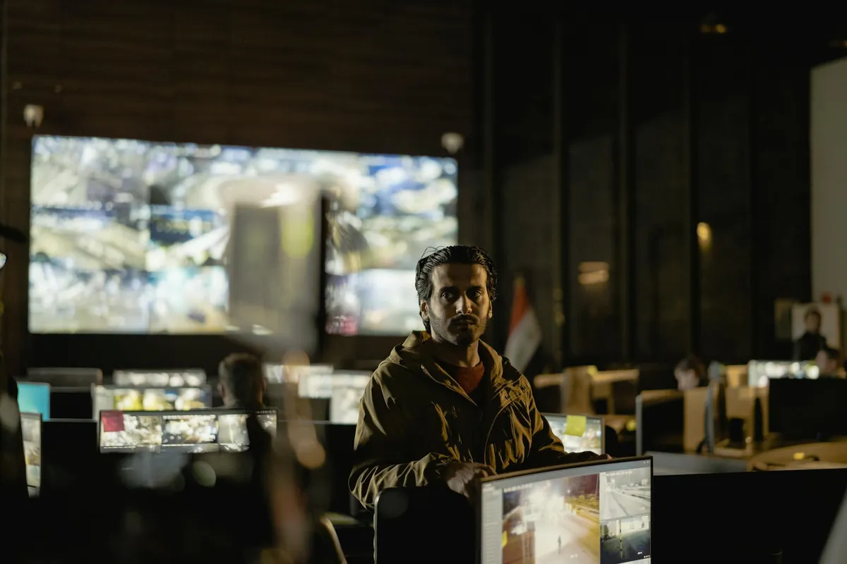 An IT operations control room